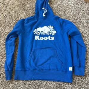 Roots Vibrant Blue Hoodie with White Logo